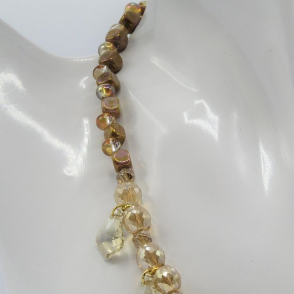 Champagne Gold Colour Beaded Jewelry Set - Picture 4 of 6